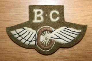 BRITISH CANADIAN ARMY WW2 BREN CARRIER BC PATCH BADGE