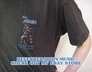 BRYAN ADAMS Tour 1992 Local Crew Black Extra Large T Shirt XL