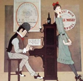 Philippe Noyer UNTITLED PIANO PLAYER signed art 198/400