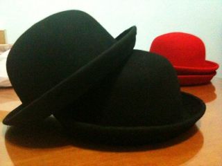 10 AW London Fashion Black 80s Bowler Berby Hat Vintage
