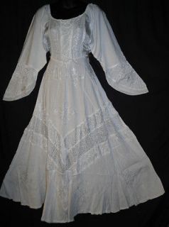 NEW Beach Wedding Bride White Corset Lace Up Renaissance Dress 1X PLUS 