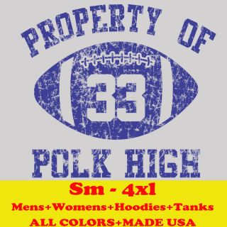 1067 POLK HIGH 33 Al Bundy football costume m l xl 2x 3x 4x hoodie 