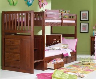 merlot mission stair stepper bunk bed solid wood bunk bed