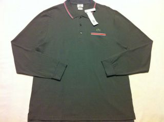 LACOSTE_Slim Fit_Long Sleeve Gray Polo Shirt BNWT sz. EU (9), USA sz 
