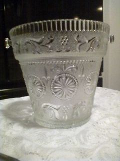 Brockway Glass Concord Sandwich Glass Ice Bucket 7 1/4