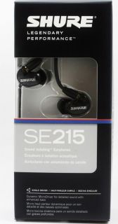 Shure SE215 Sound Isolating Ear Buds  Translucent Black
