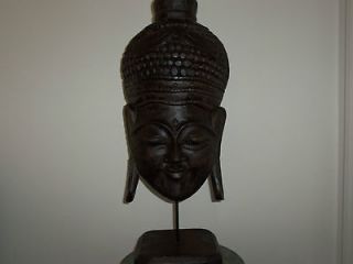 Antique Wooden Hand Carved Buddha God Head