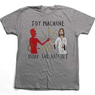 Toy Machine Bury The Hatchet T Shirt Gray   Ships Free