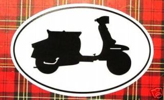 MOTOR SCOOTER auto decal oval bumper sticker LAMBRETTA