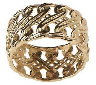 New In Box Eternagold 14k Gold Intricate Polished Woven Band Ring Size 