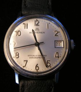 Bucherer Certified Chronometer Watch in Stainless Steel with Original 