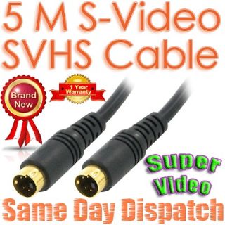   Video 4 Pin Mini Din Male to M PC Laptop HD TV Out DVD Cable Lead