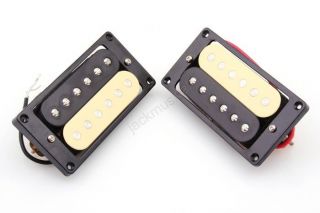Set of 2 Zebra Faced Humbucker Double Coil Electric Guitar Pickups