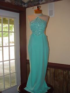 Cache formal prom dress size 10 preloved nice Blue dress beaded