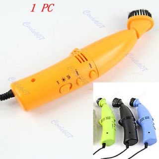 Mini USB LED Vacuum Keyboard Cleaner Dust Wiper for PC Laptop Computer 