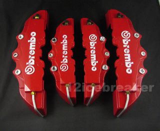 Red 3D Brembo Style Disc Brake Caliper Covers 4pcs Front and Rear New 