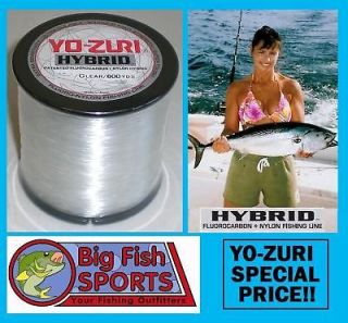 YO ZURI HYBRID Fluorocarbon Fishing Line 10lb/600yd CLEAR
