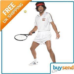 John Mcenroe Tennis Player Fancy Dress Costume Large
