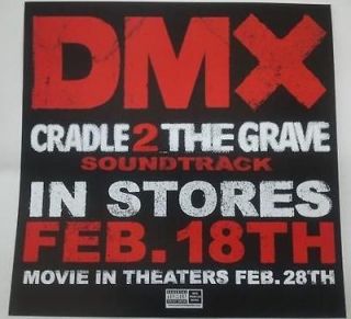 DMX   CRADLE 2 THE GRAVE 24x24 POSTER BOARD OP18 *FREE U.S. SHIPPING*