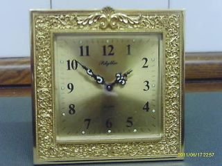 Vintage clockwork Japan Rhythm mantle/travel alarm clock   good 