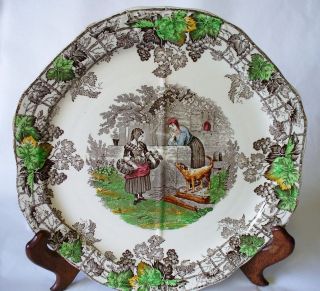   Spode   Series No 1   Spodes Byron  Octagnal Sandwich Platter