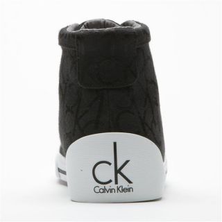 Calvin Klein Womens GITTA CK LOGO Fabric Black Trainer size UK 3 EUR 