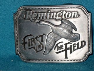 1980 REMINGTON ARMS CANADA GOOSE BELT BUCKLE FIRST IN THE FIELD FREE 