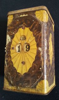 Antique Lyons Tea Perpetual Calendar Tin Working and Rare
