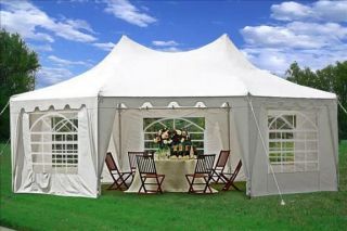 22x16 Octagonal Wedding Party Gazebo Tent Canopy White