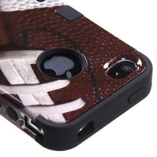 Football Sports Collection 2 in 1 TUFF Hybrid Case Cover For iPhone 4 