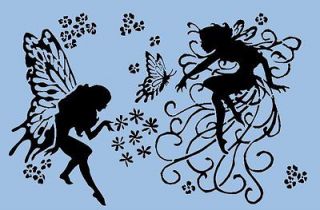   FAIRIES WINGS BUTTERFLY SCROLL FLOWERS CRAFT STENCILS TEMPLATE NEW