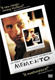 Memento (DVD, 2001) GUY PEIRCE, CHRISTOPHER NOLAN, CARRIE ANNE MOSS 