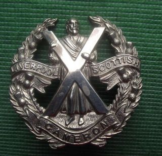 Old British Army Liverpool Scottish (Cameron) Badge