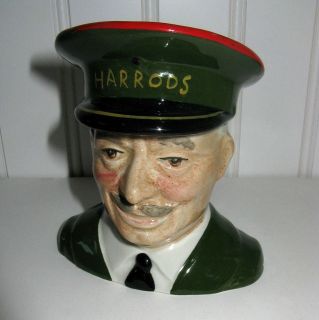 Vintage Carlton Ware Made in England Harrods Doorman Pitcher Toby Mug 