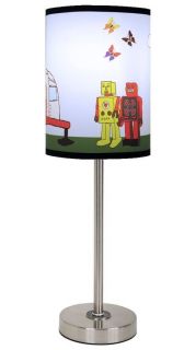   Box Artists Carrie Masters Camping Robots Table Lamp W 3 Base Choices