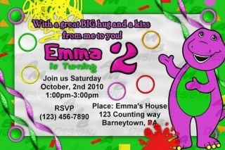 Barney & Friends Birthday invitations + Party Supplies
