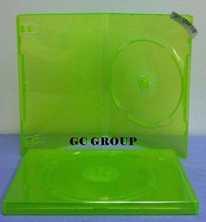   14mm Translucent Green XBox 360 Game DVD CD R Movie Cases Boxes