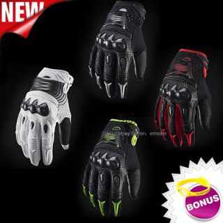 Carbon Fiber Dirt Bike Motorcycle Motocross Racing Bomber Gloves Size 