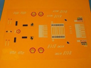 Mid Americas Ferrari F 1 1/24 & 1/32 scale sticker set