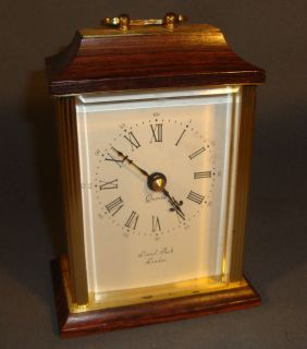 Lionel Peck of London Wood Brass Carriage Clock