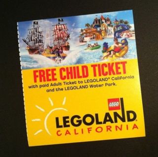 Legoland CA/SEALIFE OR LEGO WATERPARK FREE Child w/ adult EXP 12/31 