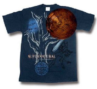 Supernatural TV Series Specter Art Collage T Shirt Size X Large, NEW 