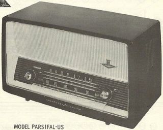 1963 NORDMENDE CARUSO US RADIO SERVICE MANUAL SCHEMATIC REPAIR DIAGRAM 