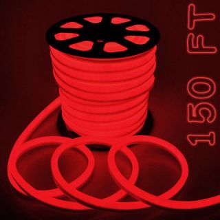 150 Red Led Outdoor Light Flexible Neon Rope Light Decorative Open 