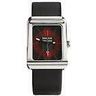 Simon Carter West End Black and Red Curve Leather Watch WE101
