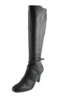 Karen Scott NEW Cassidy Black Wide Calf Mid Calf Boots Heels Shoes R9 