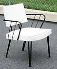 MID CENTURY MODERN Chair hairpin legs vtg vinyl atomic retro eames 