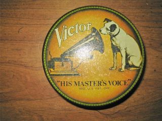 Victor His Masters Voice Nipper Dog Phonograph Collectible Metal 