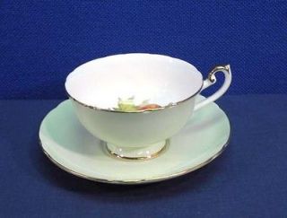 Shelley Fine Bone China Tea Cup and Saucer Set   Footed   Rock Garden 