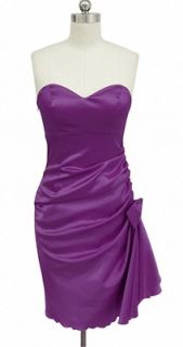 BL1324 LAVENDER SIDE PLEATED STRAPLESS PADDED BRIDESMAID WEDDING PARTY 